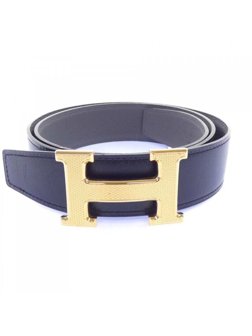 Hermes H Guilloche 32 Reversible Belt